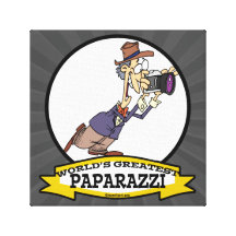 WORLDS GREATEST PAPARAZZI II MEN CARTOON GALLERY WRAPPED CANVAS