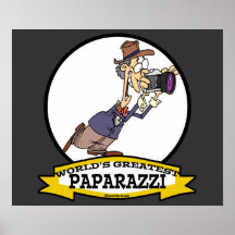 WORLDS GREATEST PAPARAZZI II MEN CARTOON PRINT