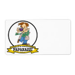 WORLDS GREATEST PAPARAZZI MEN CARTOON SHIPPING LABEL