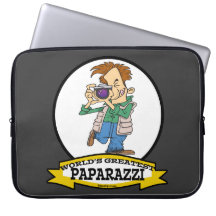 WORLDS GREATEST PAPARAZZI MEN CARTOON LAPTOP COMPUTER SLEEVES