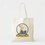 WORLDS GREATEST PC COMPUTER ADDICT CARTOON TOTE BAGS