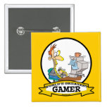 WORLDS GREATEST PC GAMER TEEN CARTOON BUTTONS