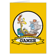 WORLDS GREATEST PC GAMER TEEN CARTOON GREETING CARDS