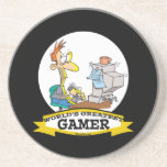 WORLDS GREATEST PC GAMER TEEN CARTOON DRINK COASTER