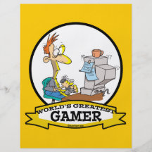 WORLDS GREATEST PC GAMER TEEN CARTOON CUSTOM FLYER