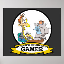 WORLDS GREATEST PC GAMER TEEN CARTOON POSTERS