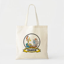 WORLDS GREATEST PC GAMER TEEN CARTOON TOTE BAG