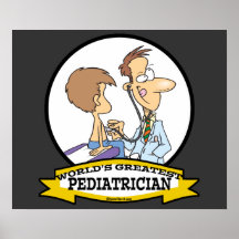 WORLDS GREATEST PEDIATRICIAN MEN CARTOON PRINT