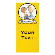 WORLDS GREATEST PEDIATRICIAN MEN CARTOON CUSTOM RACK CARD