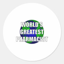 World's Greatest Pharmacist Round Sticker
