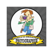 WORLDS GREATEST PHOTOGRAPHER IV MEN CARTOON GALLERY WRAP CANVAS