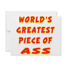 Worlds Greatest Piece Of Ass Custom Invitation