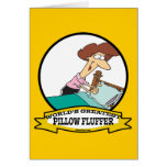 WORLDS GREATEST PILLOW FLUFFER WOMEN CARTOON CARD