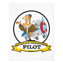 WORLDS GREATEST PILOT II MEN CARTOON INVITATIONS