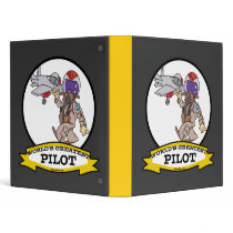 WORLDS GREATEST PILOT MEN CARTOON VINYL BINDER