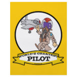 WORLDS GREATEST PILOT MEN CARTOON flyers