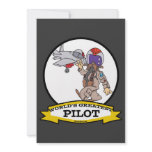 WORLDS GREATEST PILOT MEN CARTOON invitations