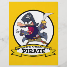 WORLDS GREATEST PIRATE CARTOON FULL COLOUR FLYER