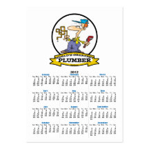 WORLDS GREATEST PLUMBER II MEN CARTOON BUSINESS CARD TEMPLATE