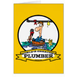 WORLDS GREATEST PLUMBER IV MEN CARTOON GREETING CARDS