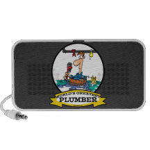 WORLDS GREATEST PLUMBER IV MEN CARTOON PC SPEAKERS