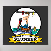 WORLDS GREATEST PLUMBER IV MEN CARTOON PRINT