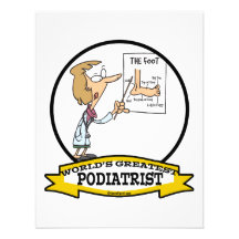 WORLDS GREATEST PODIATRIST WOMEN CARTOON INVITATION