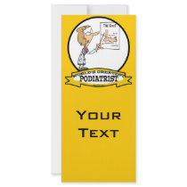 WORLDS GREATEST PODIATRIST WOMEN CARTOON CUSTOMIZED RACK CARD