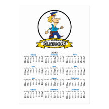 WORLDS GREATEST POLICEWOMAN CARTOON BUSINESS CARD TEMPLATE