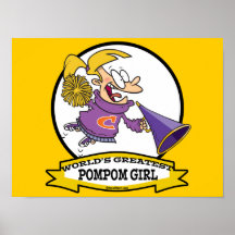 WORLDS GREATEST POMPOM GIRL KID CARTOON POSTERS