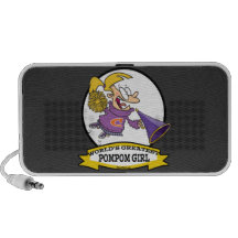 WORLDS GREATEST POMPOM GIRL KID CARTOON iPod SPEAKER