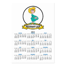WORLDS GREATEST PREGNANT LADY CARTOON BUSINESS CARD TEMPLATE