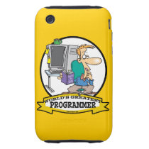 WORLDS GREATEST PROGRAMMER MEN CARTOON TOUGH IPHONE 3 CASE