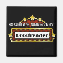 World's Greatest Proofreader Fridge Magnets
