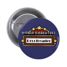 World's Greatest Proofreader Pinback Button
