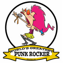 WORLDS GREATEST PUNK ROCKER GIRL CARTOON PHOTO SCULPTURE