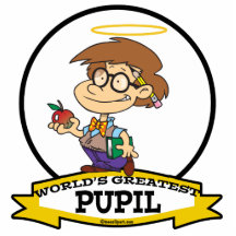 WORLDS GREATEST PUPIL BOY CARTOON CUT OUTS