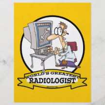 WORLDS GREATEST RADIOLOGIST MEN CARTOON FULL COLOR FLYER