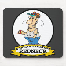 WORLDS GREATEST REDNECK II CARTOON MOUSE PADS