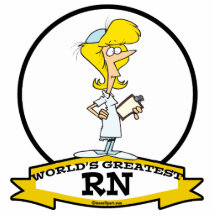 WORLDS GREATEST RN NURSE WOMEN CARTOON ACRYLIC CUT OUTS