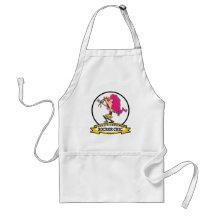 WORLDS GREATEST ROCKER CHIC CARTOON APRONS