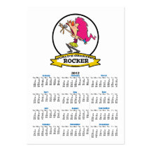 WORLDS GREATEST ROCKER FEMALE CARTOON BUSINESS CARD TEMPLATE