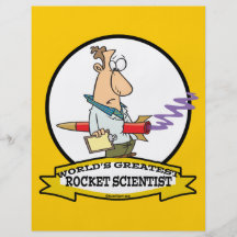 WORLDS GREATEST ROCKET SCIENTIST MEN CARTOON FLYER