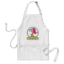 WORLDS GREATEST ROCKSTAR FEMALE CARTOON APRONS
