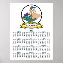 WORLDS GREATEST ROOFER MEN CARTOON POSTERS