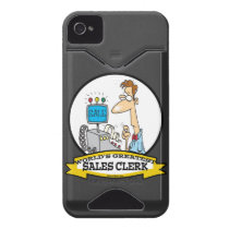 WORLDS GREATEST SALES CLERK MEN CARTOON IPHONE 4 ID COVERS
