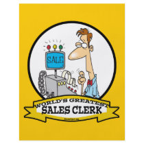 WORLDS GREATEST SALES CLERK MEN CARTOON PERSONALIZED FLYER