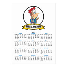 WORLDS GREATEST SCHOOL TEACHER WOMEN CARTOON BUSINESS CARD