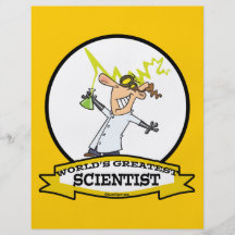WORLDS GREATEST SCIENTIST MEN CARTOON FLYER DESIGN
