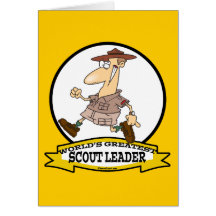 WORLDS GREATEST SCOUT LEADER MEN CARTOON CARD